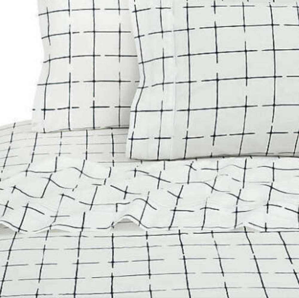 salt Twin or TXL Twin sheet set window dash gray.New in original packaging